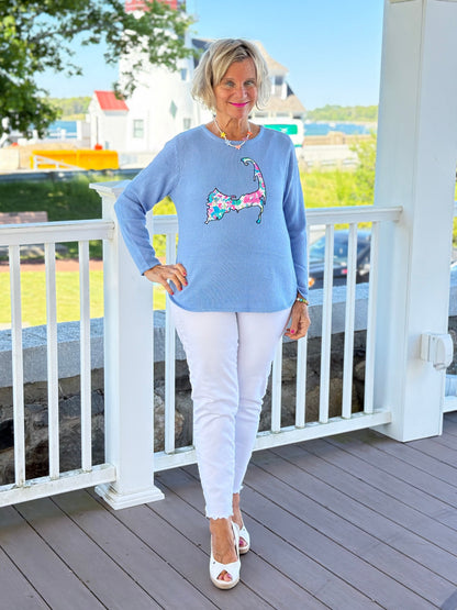 BEACH CLUB PERRI CAPE COD MAP SWEATER