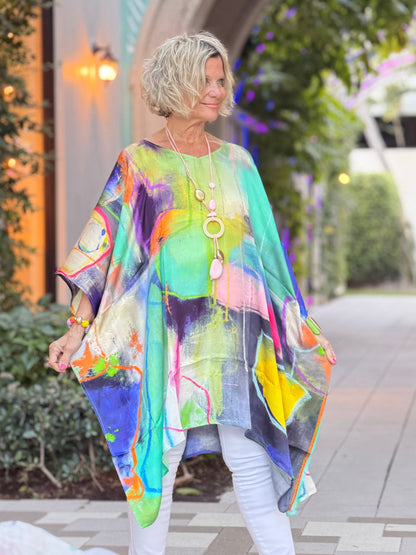 Artisan Bright Abstract Modal Kaftan