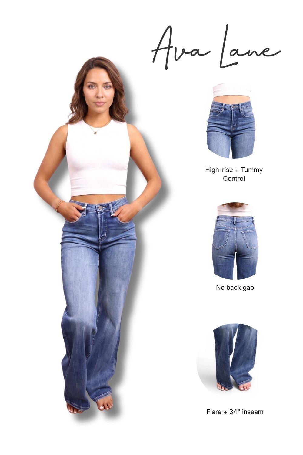 The Brynn High-Rise Tummy Control Flare Leg Jeans