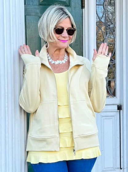 CHAMOIS FULL ZIPPER JACKET