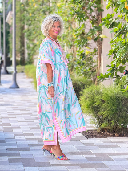 Birds Of Paradise Caftan Beach DRESS