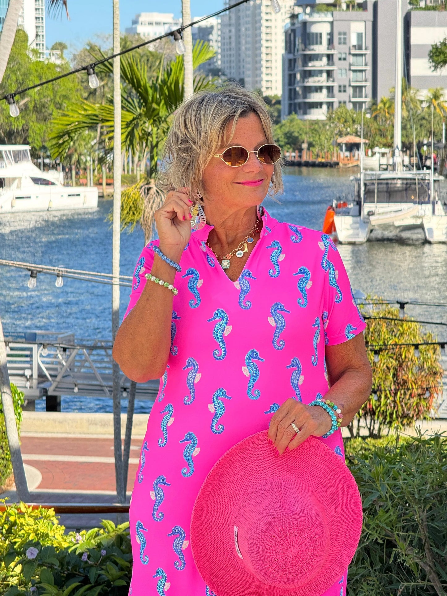 LULU B SEAHORSE BAY SHORT SLEEVE DRESS