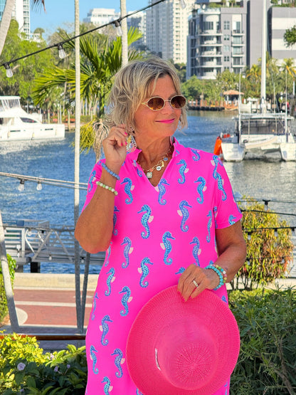 LULU B SEAHORSE BAY SHORT SLEEVE DRESS
