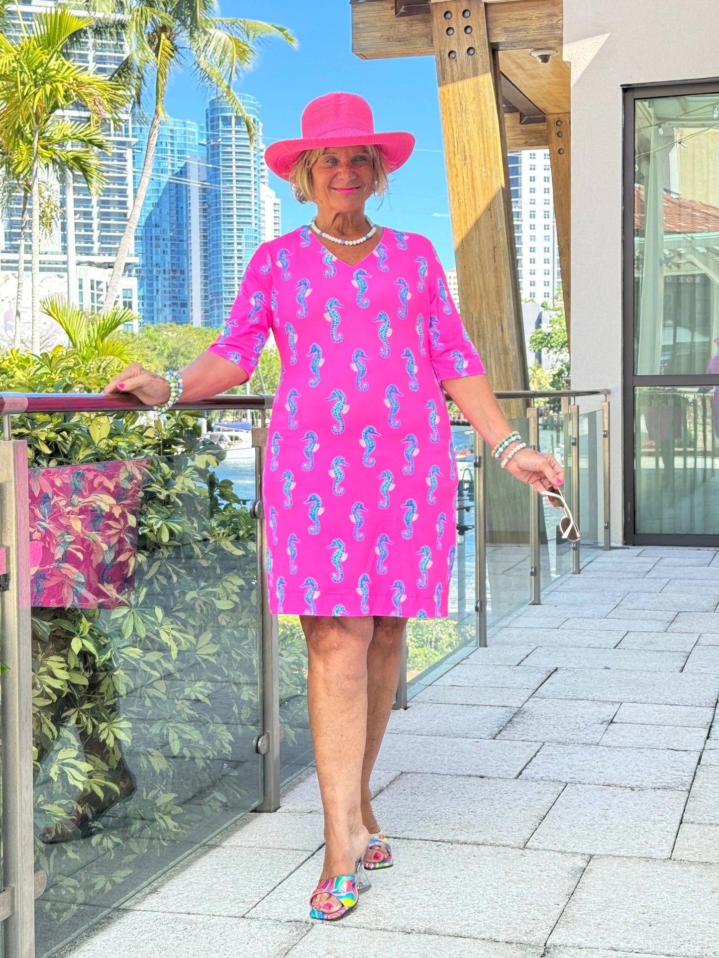 LULU B SEAHORSE BAY ELBOW SLEEVE DRESS