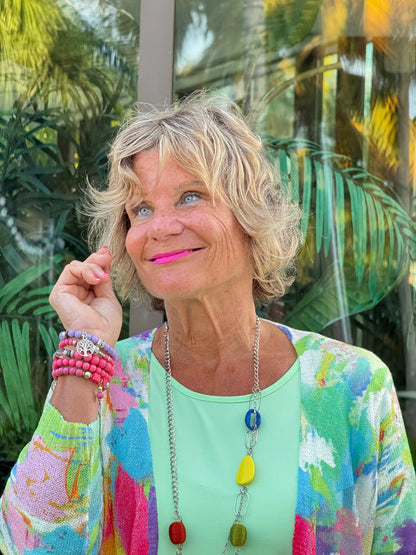 ETHYL SPLASH OF COLOR CARDIGAN