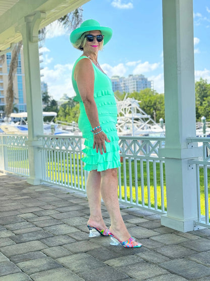 LIGHT GREEN CHA CHA MAXI DRESS