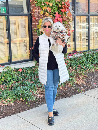 CHENILLE BLACK CREW BEACHTIME SWEATER