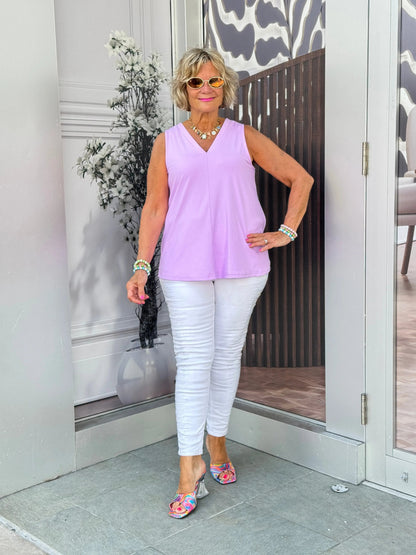 LILAC TAILORED V NECK