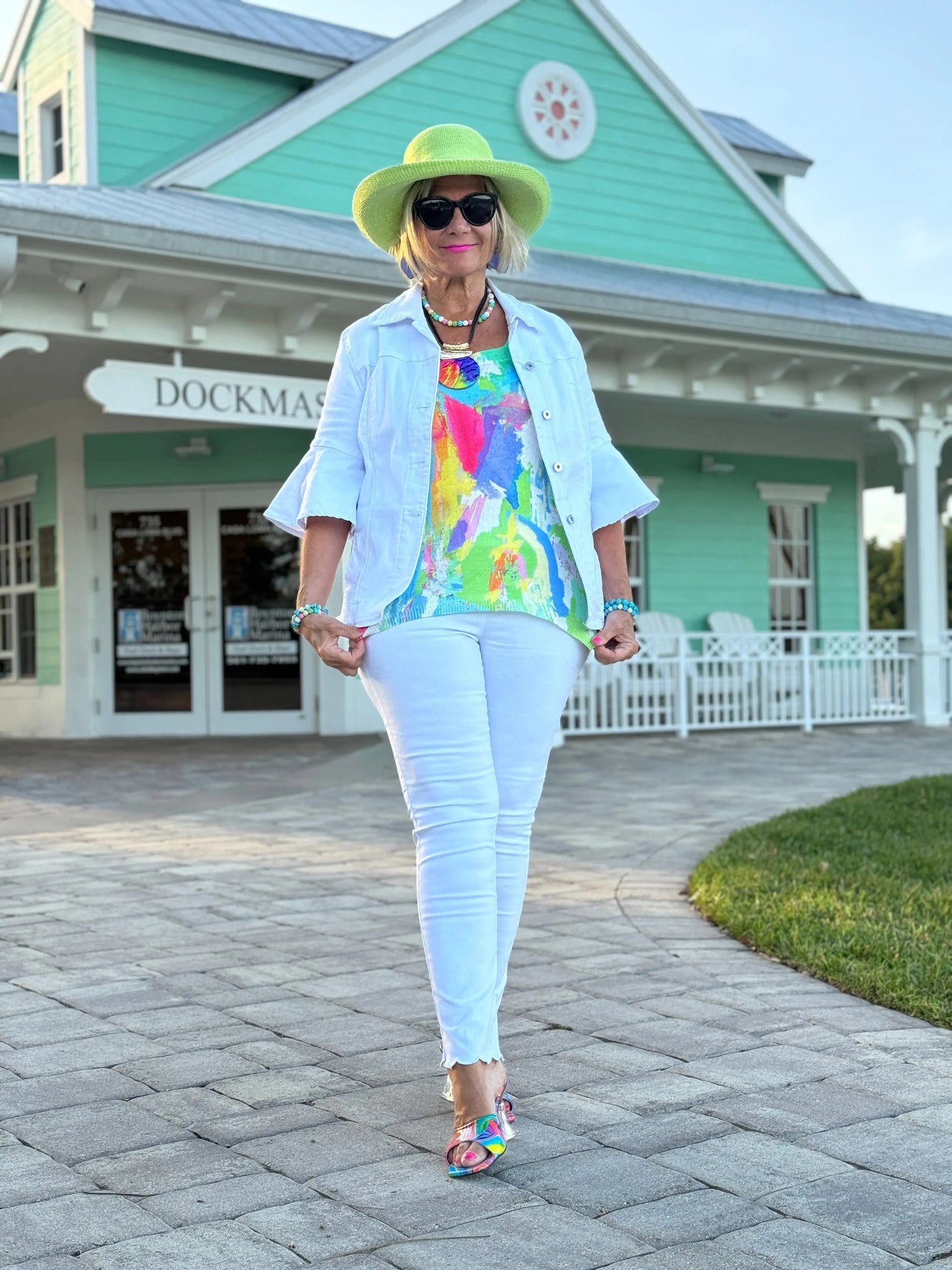ETHYL WHITE SCALLOP JEANS