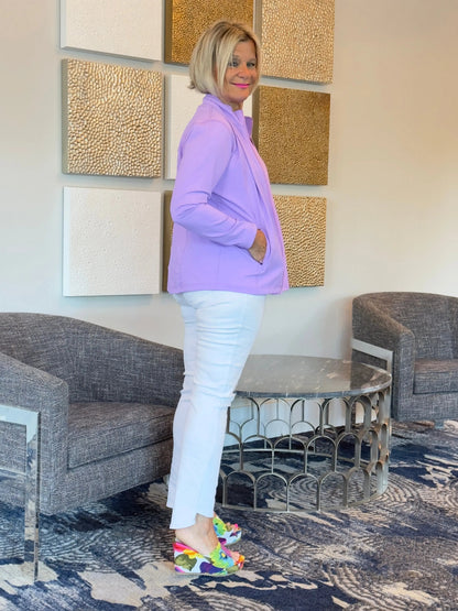 LILAC TAILORED V NECK