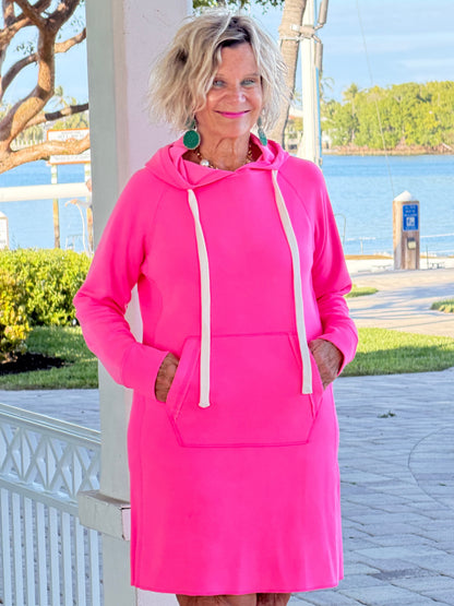Lulu b  kangaroo Hot Pink Scuba Dress