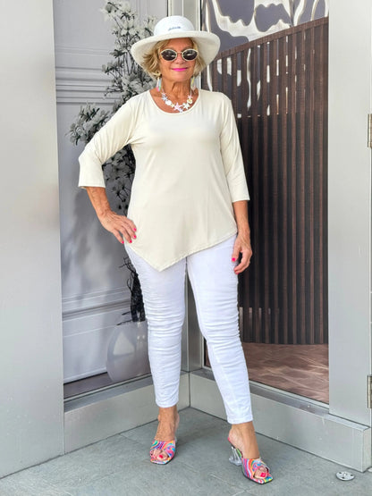 LULU-B STONE ASYMMETRIC TOP