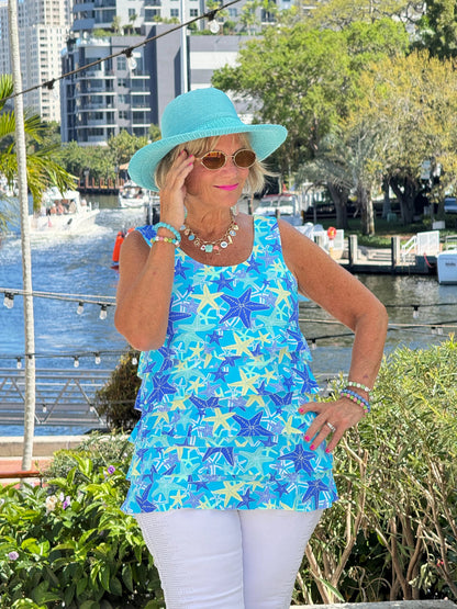LULU B STARFISH SPLASH CHA CHA TANK