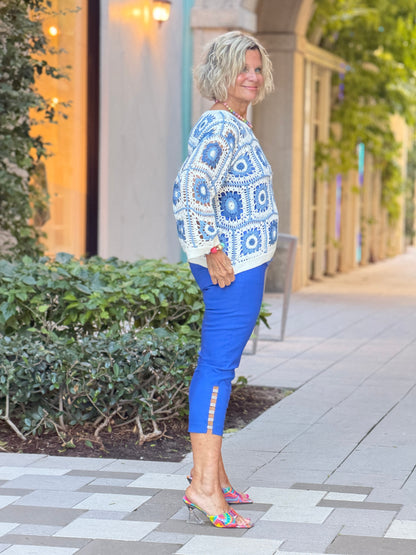 Floral Crochet Sweater