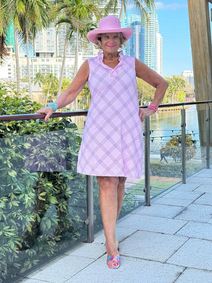 LULU B PINK CHIC RUFFLE DRESS
