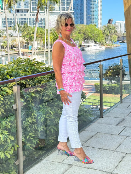 LULU B TROPIC PETALS CHA CHA TANK