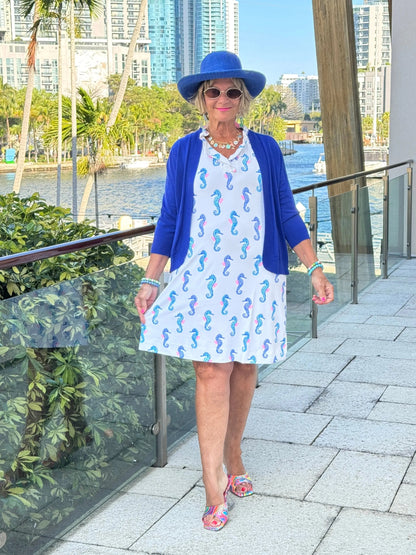 LULU B SHORELINE CHARM RUFFLE DRESS