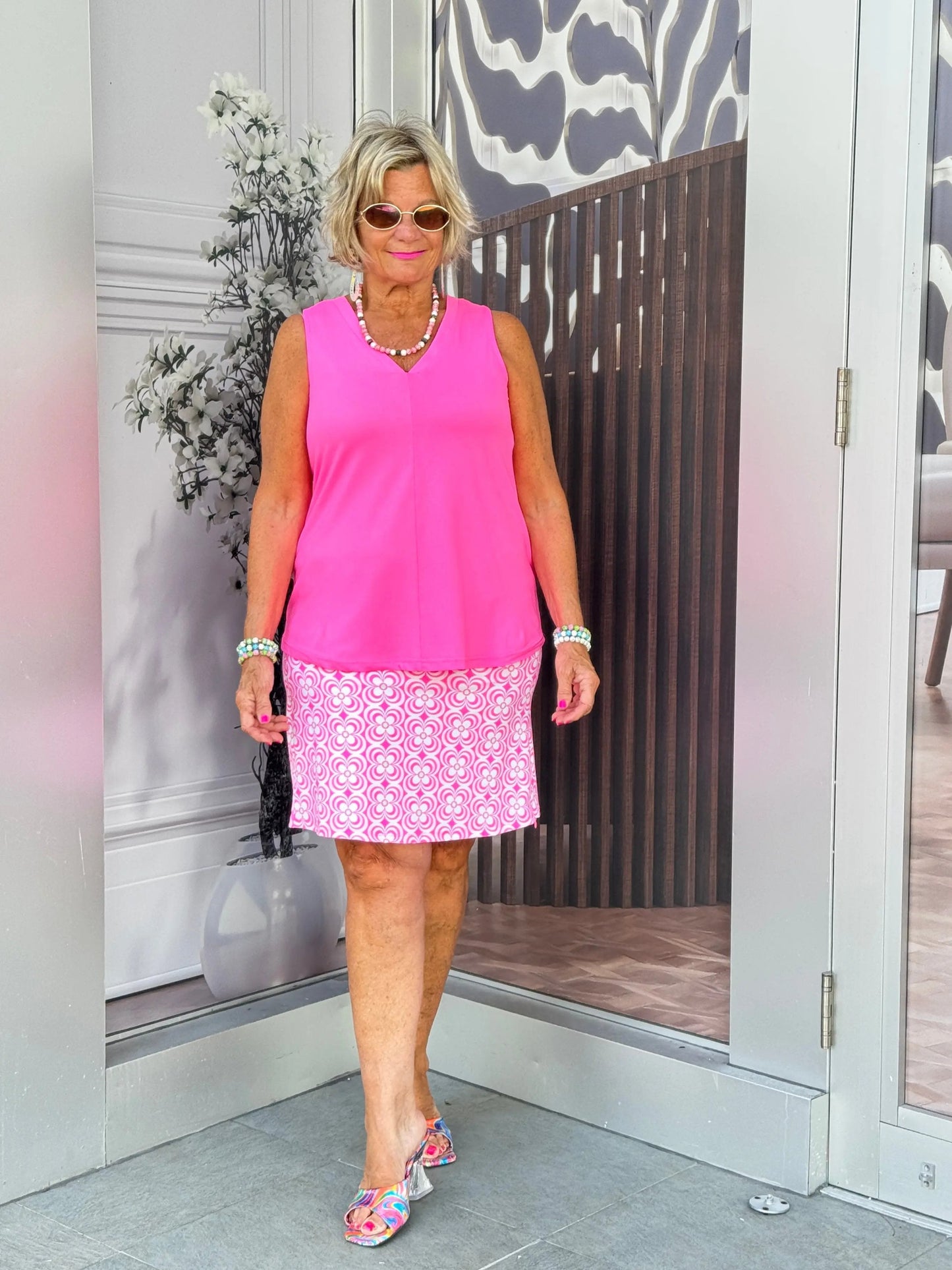LULU B TROPIC PETALS SKORT