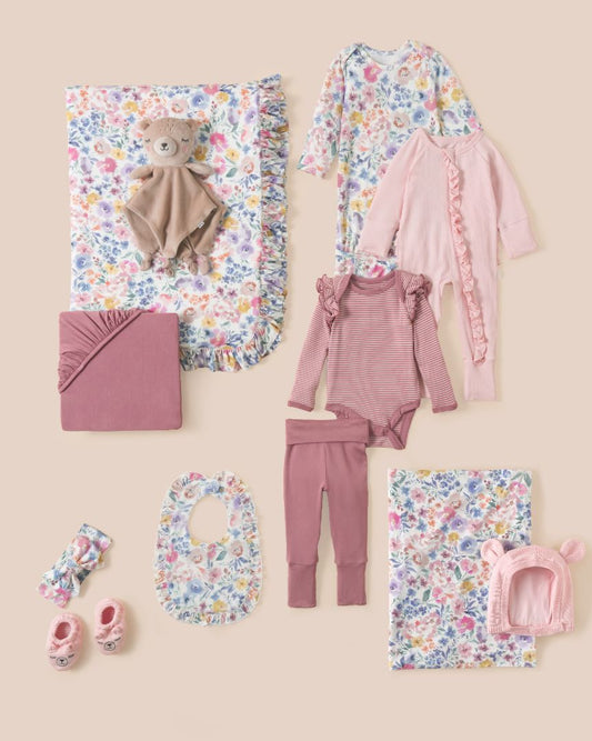 LS Ultimate Gift Set Bundle / Zippy, Gown, Swaddle Set, Bodysuit, Legging, Bonnet, Booties, Lovey, Cloud Blanket, Crib Sheet, Bib