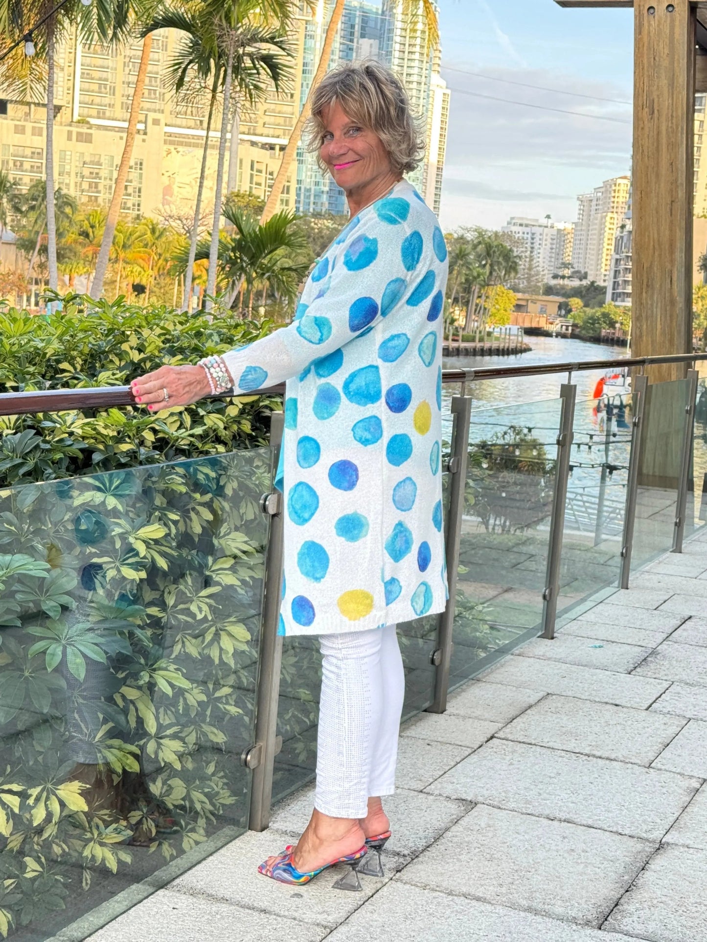 AQUA DOT CARDIGAN