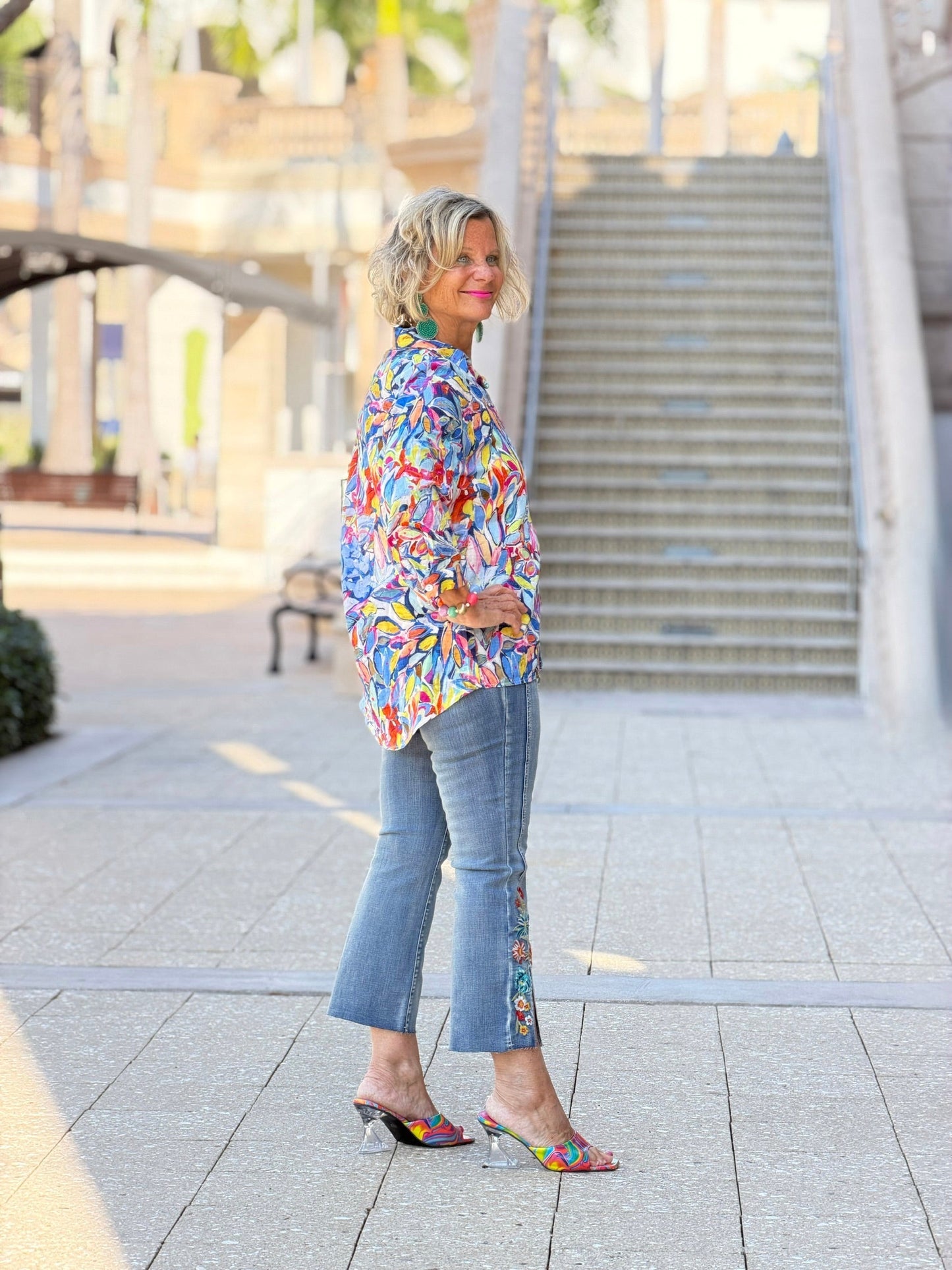 Ethyl Casual Collar V-Neck Blouse - Cushy