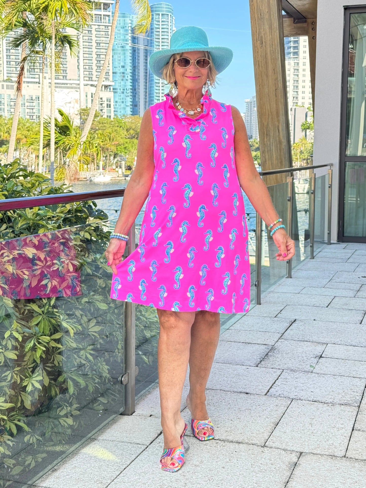 LULU B SEAHORSE BAY RUFFLE DRESS