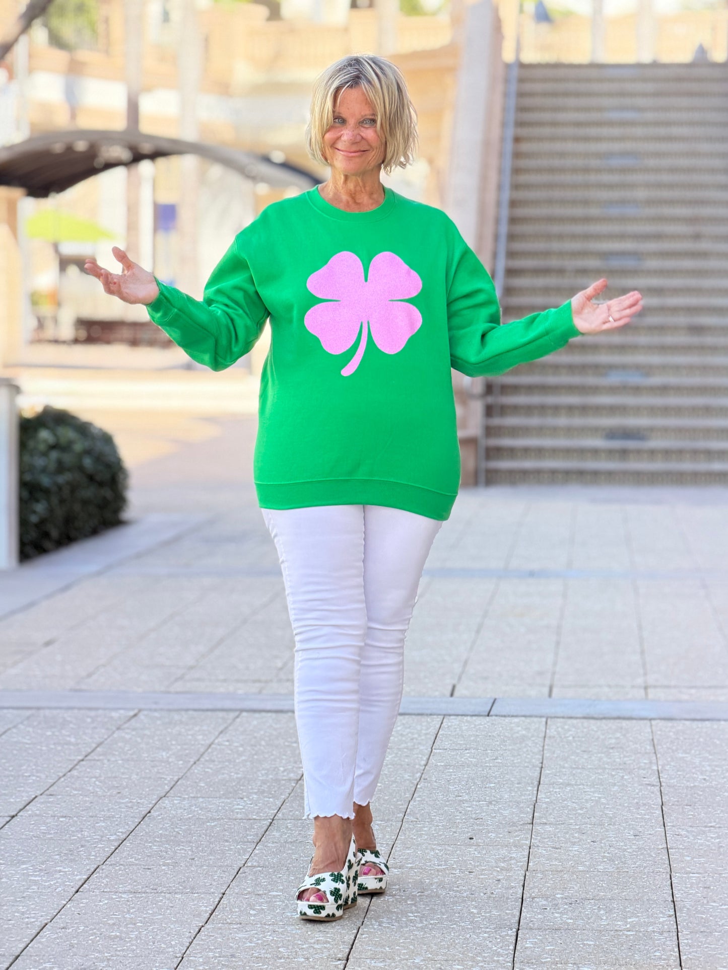 Glitter St. Pattys Day Sweatshirt - Womens St. Patricks Day