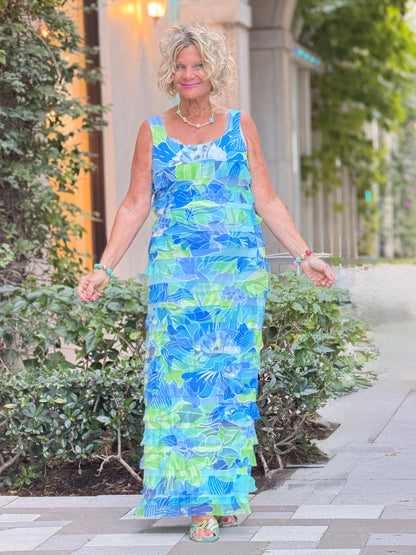BLUE MARINE CHA CHA MAXI DRESS