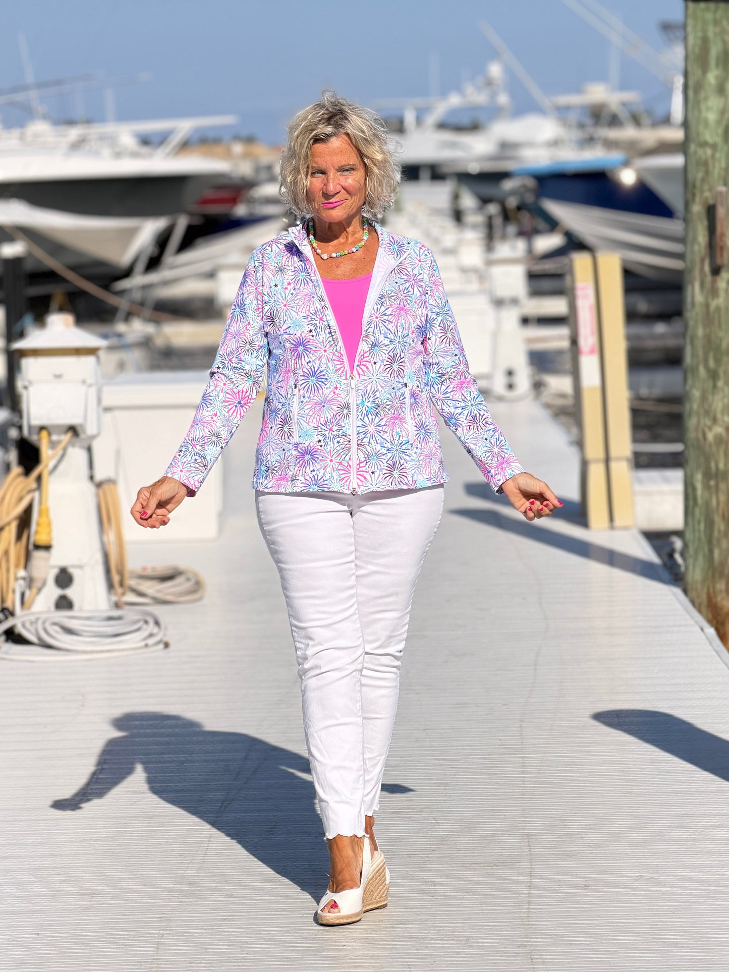 LULLU B FIREWORKS FULL ZIPPER JACKET