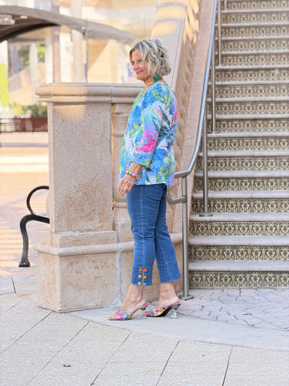 Ethyl Button Cuff Capri - Sincere