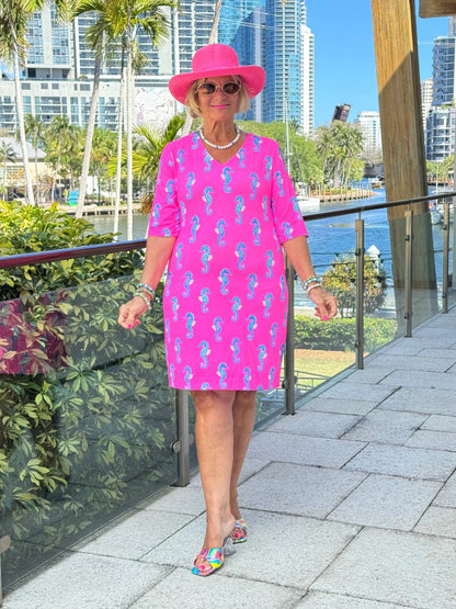 LULU B SEAHORSE BAY ELBOW SLEEVE DRESS