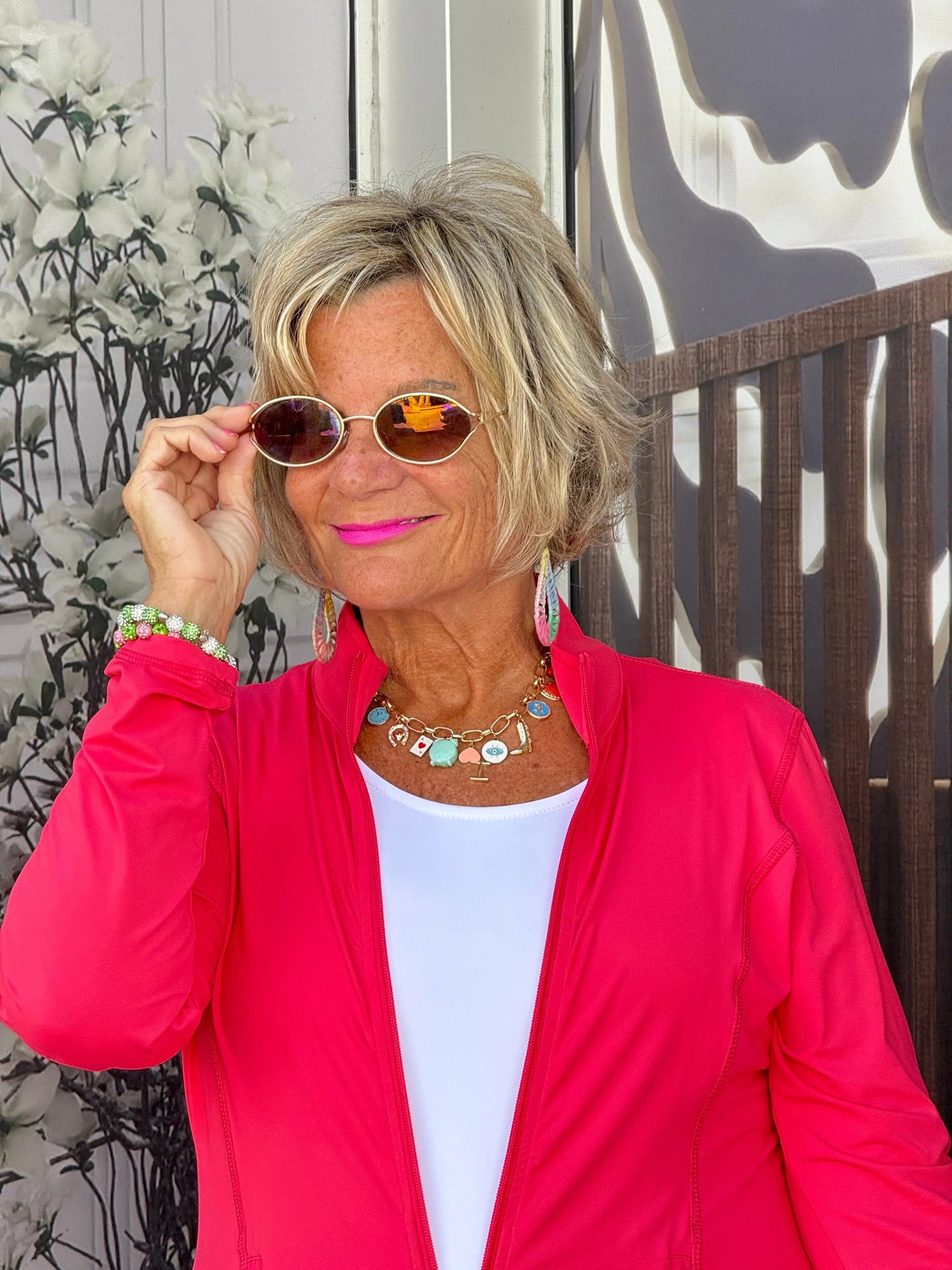 LULU-B NEW CORAL FULL ZIPPER JACKET