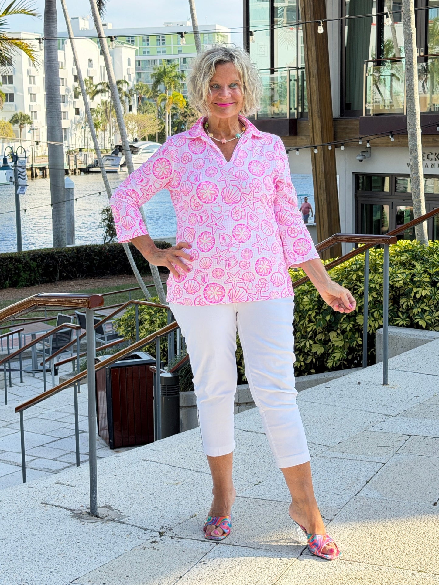 Lulu B Starfish Harbor Collar sleeve