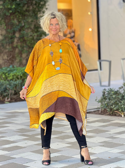 Gold & Black Geo Modal Kaftan