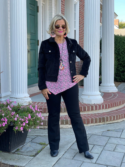 AUBREY PINK ASYMMETRIC TOP