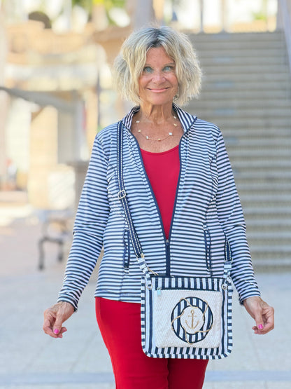 DOCKSIDE NAVY FULL ZIPPER JACKET