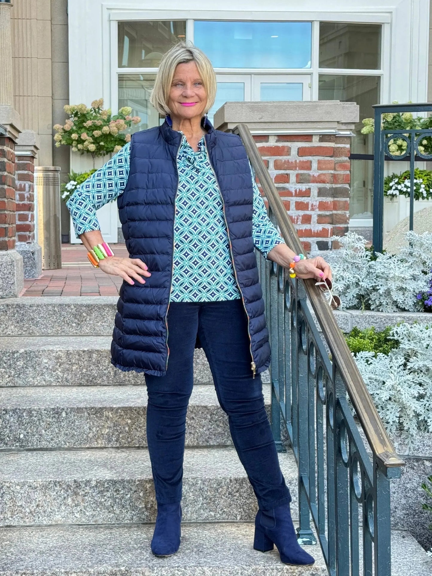 LULU-B NAVY PUFFER VEST