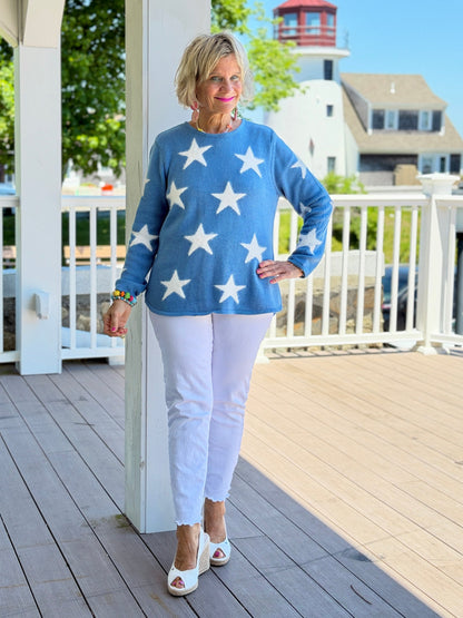 LULU B PERRI DOCKSIDE FUZZY SWEATER