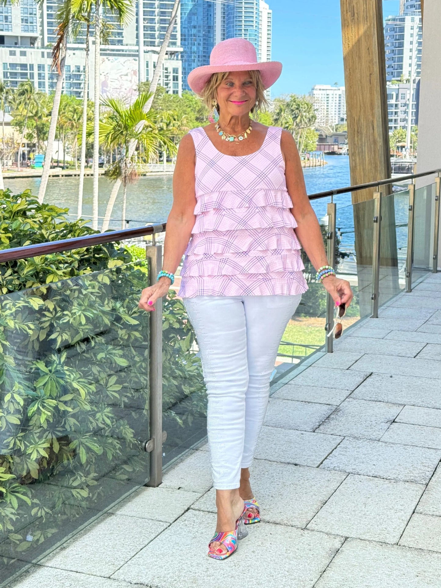 LULU B PINK CHIC CHA CHA TANK