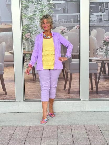 LULU-B EMBELISHED LILAC CAPRI