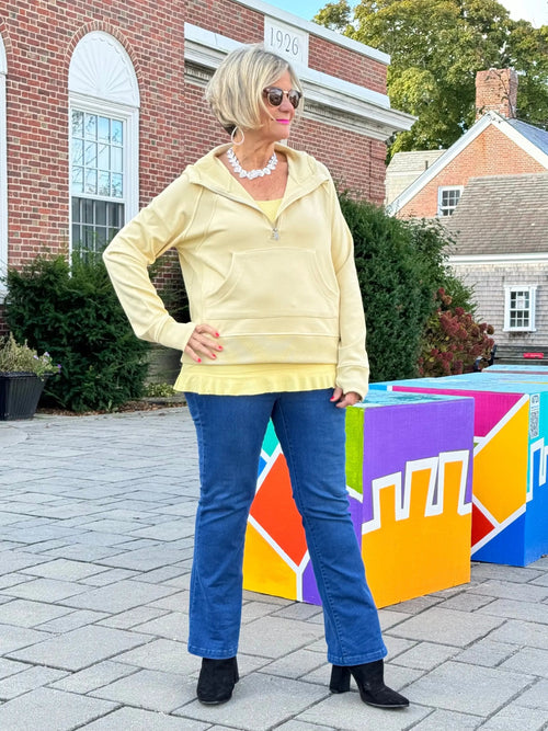 CHAMOIS HALF ZIPPER HOODIE