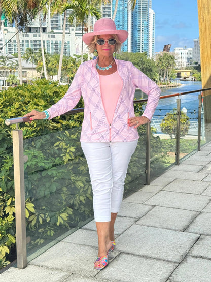 LULU B PINK CHIC FULL ZIPPER JACKET