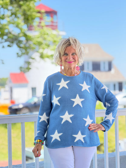 LULU B PERRI DOCKSIDE FUZZY SWEATER
