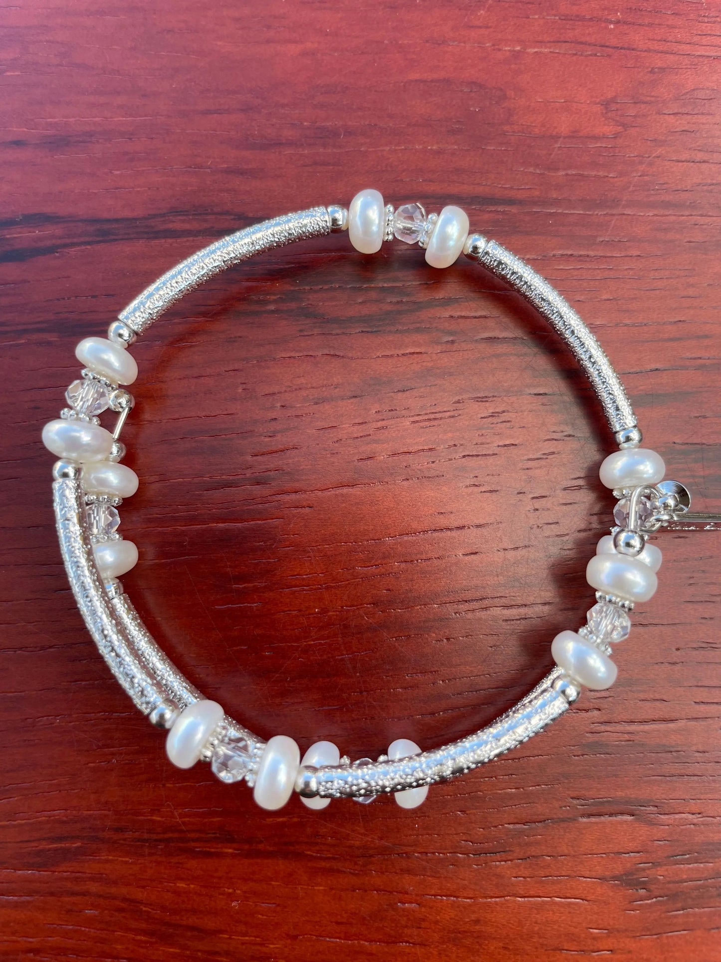 FRESH WATER PEARL CLEAR BRACELET WRAP
