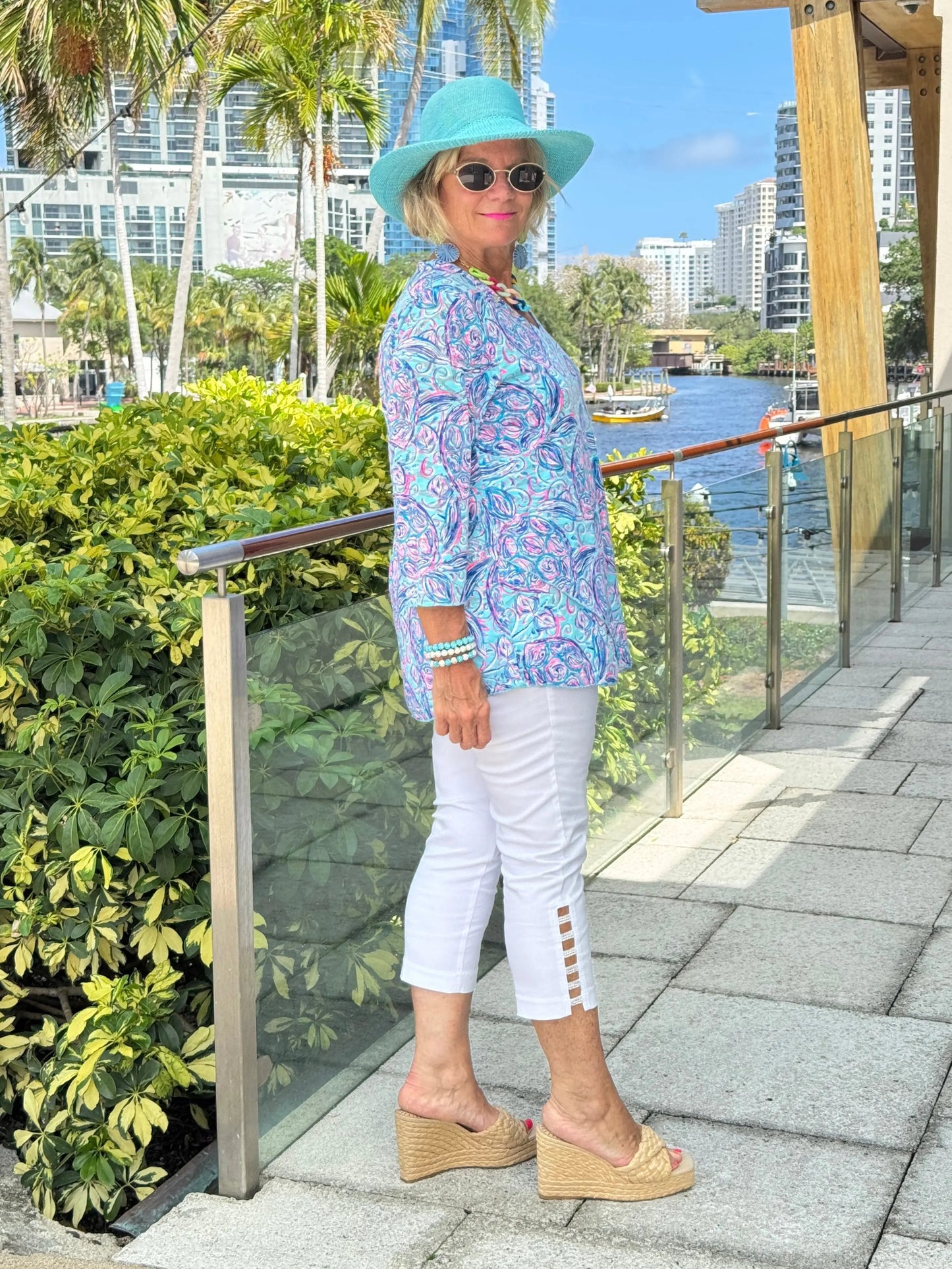 BLUE TURTLE ASYMMETRIC TOP