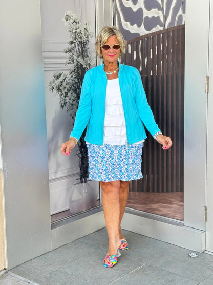 LULU B COASTAL BLOOM CHA CHA SKORT
