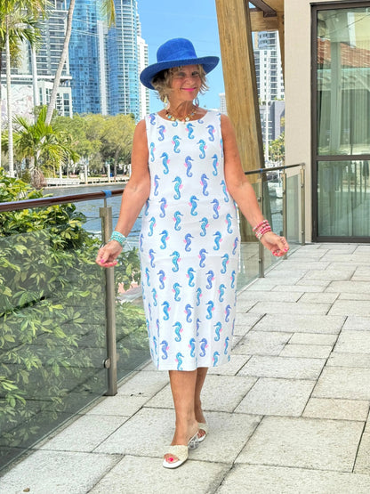 LULU B SHORELINE CHARM MIDI SHIFT MAXI DRESS