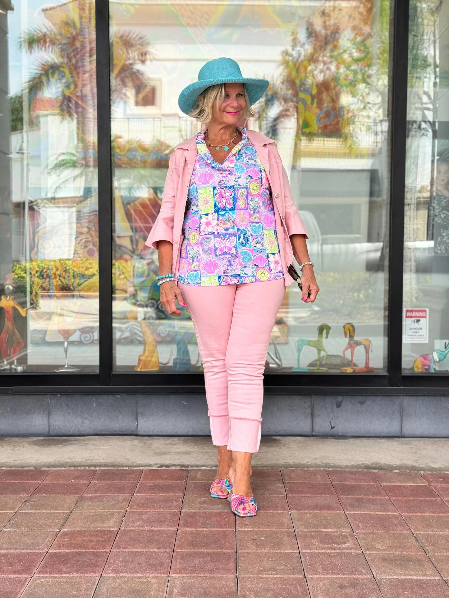 Ethyl Easy Breeze Pink Crop Pant - Gravity