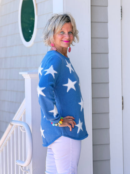 LULU B PERRI DOCKSIDE FUZZY SWEATER