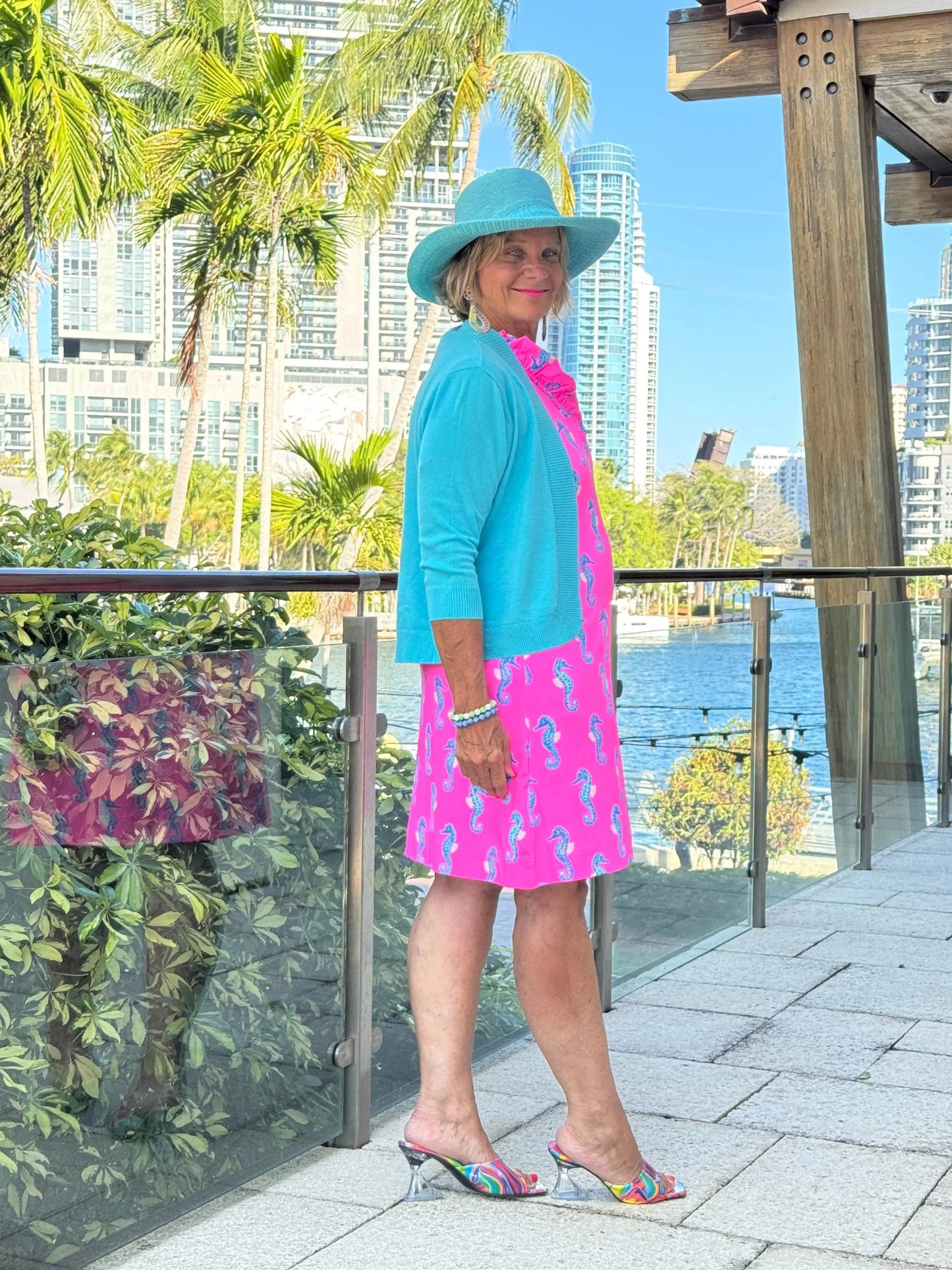LULU B SEAHORSE BAY RUFFLE DRESS